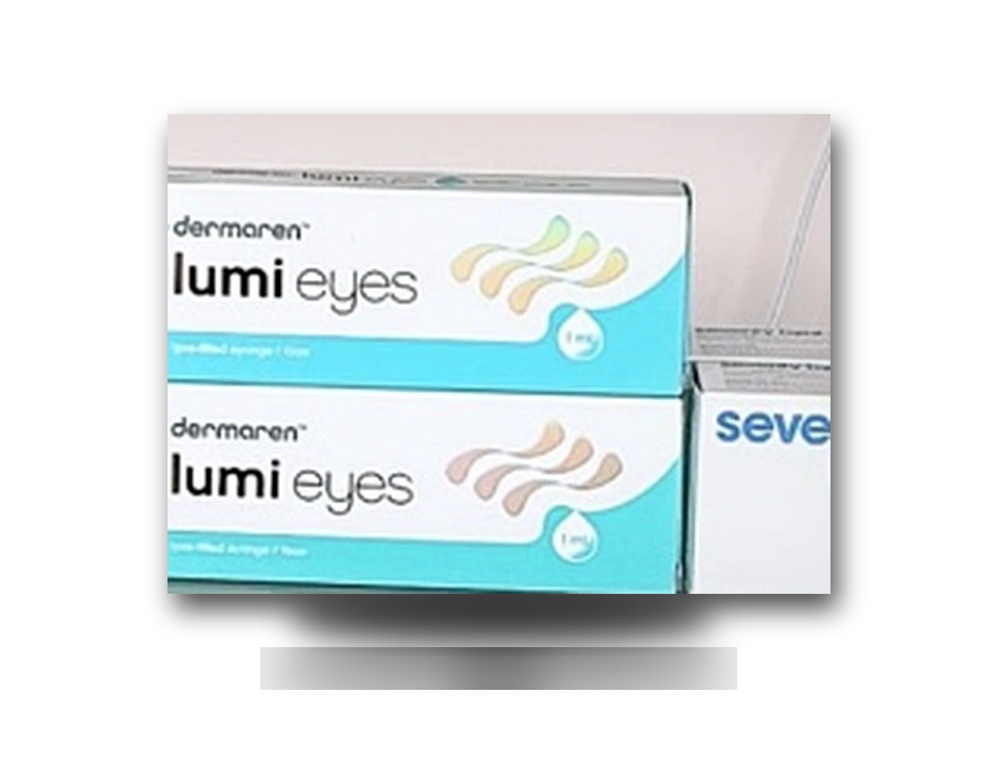 Lumi Eyes packaging or clinic stock image