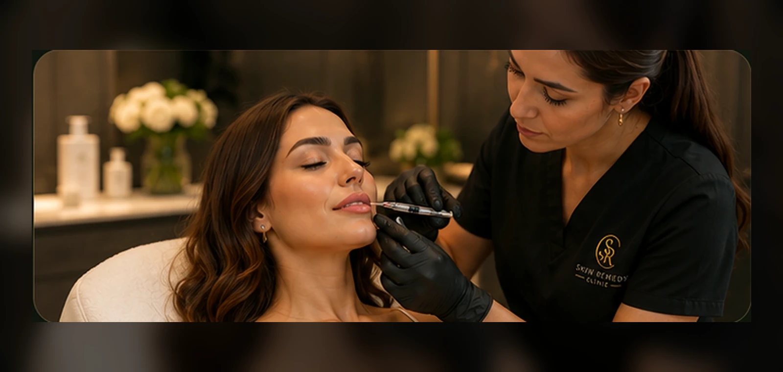 A preview of a clinician providing a cosmetic treatment
